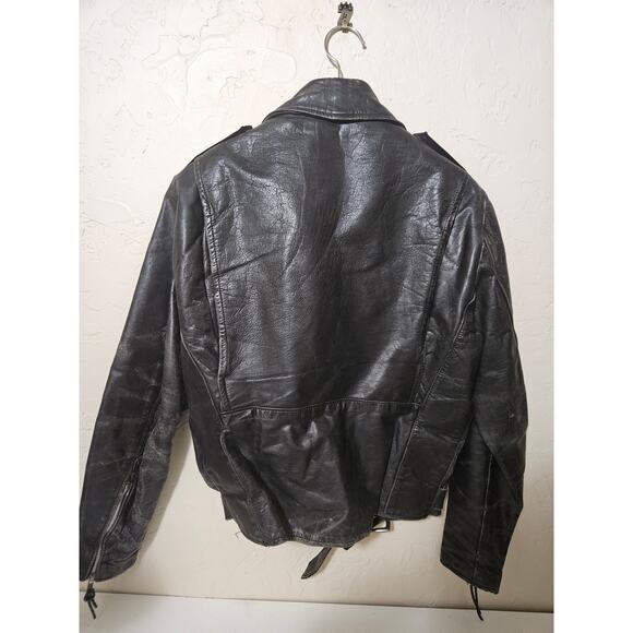 Vintage Brooks Leather Sportwear Motorcycle Jacket Size 42 - Picture 3 of 3